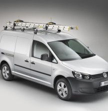 KammBar Roof Bars with Ladders and SafeClamp on VW Caddy - Rhino
