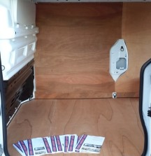 Ply Lining - Opel Vivaro from Side Door - 12mm floor 6mm walls