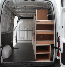 Van Shelving Renault Master - Rear Door View