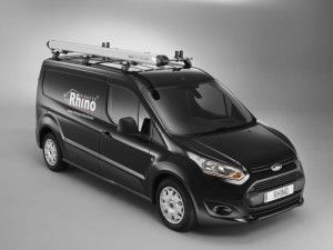 KammBar Roof Bars with Pipe Tube Carrier on Ford Transit Connect - Rhino